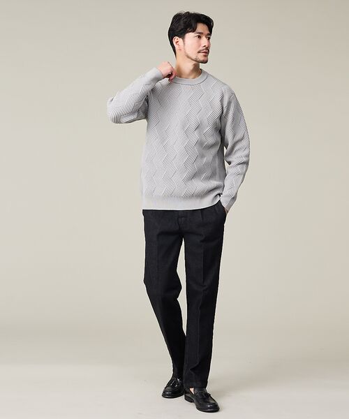 ABAHOUSE / アバハウス ニット・セーター | 【ジオメトリック柄 / 軽量】プルオーバーニット | 詳細7