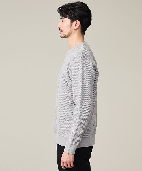 ABAHOUSE / アバハウス ニット・セーター | 【ジオメトリック柄 / 軽量】プルオーバーニット | 詳細8