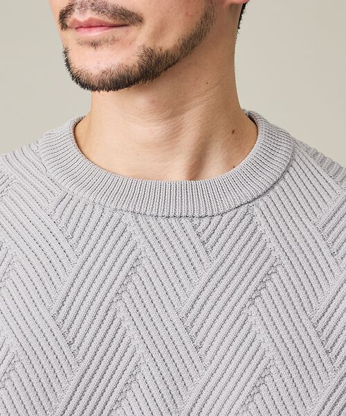 ABAHOUSE / アバハウス ニット・セーター | 【ジオメトリック柄 / 軽量】プルオーバーニット | 詳細10