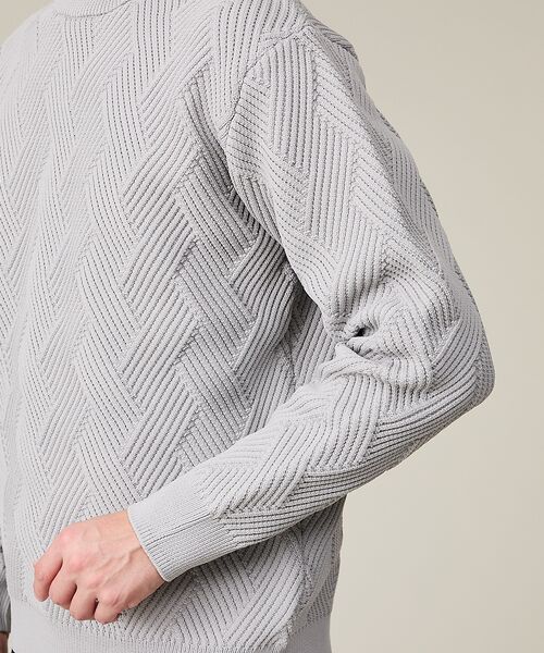 ABAHOUSE / アバハウス ニット・セーター | 【ジオメトリック柄 / 軽量】プルオーバーニット | 詳細11