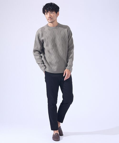 ABAHOUSE / アバハウス ニット・セーター | 【ジオメトリック柄 / 軽量】プルオーバーニット | 詳細15