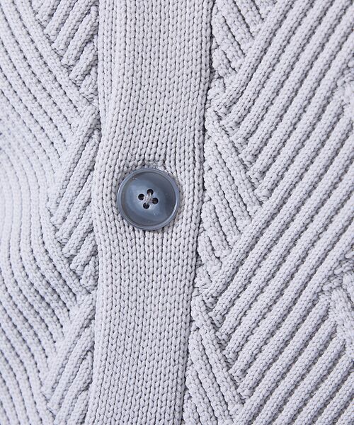 ABAHOUSE / アバハウス カーディガン・ボレロ | 【ジオメトリック柄 / 軽量】スタンド カーディガン | 詳細6