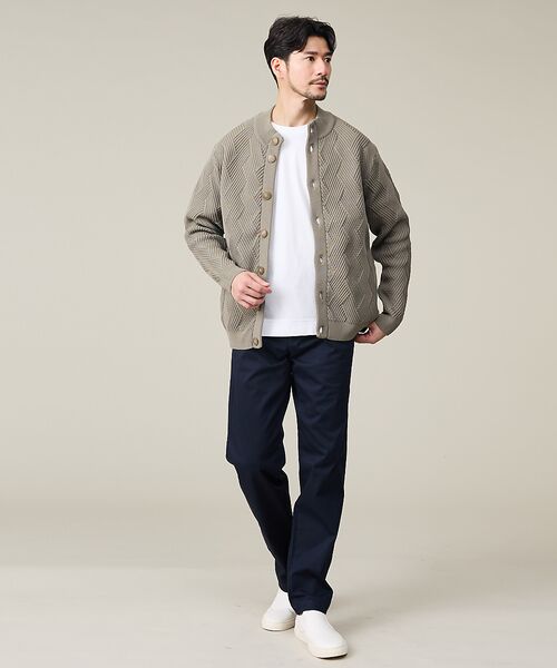 ABAHOUSE / アバハウス カーディガン・ボレロ | 【ジオメトリック柄 / 軽量】スタンド カーディガン | 詳細9