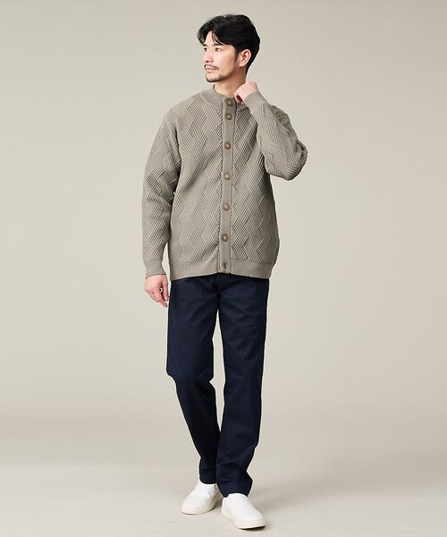 ABAHOUSE / アバハウス カーディガン・ボレロ | 【ジオメトリック柄 / 軽量】スタンド カーディガン | 詳細11