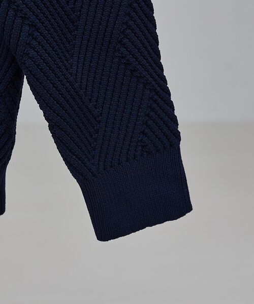 ABAHOUSE / アバハウス カーディガン・ボレロ | 【ジオメトリック柄 / 軽量】スタンド カーディガン | 詳細15