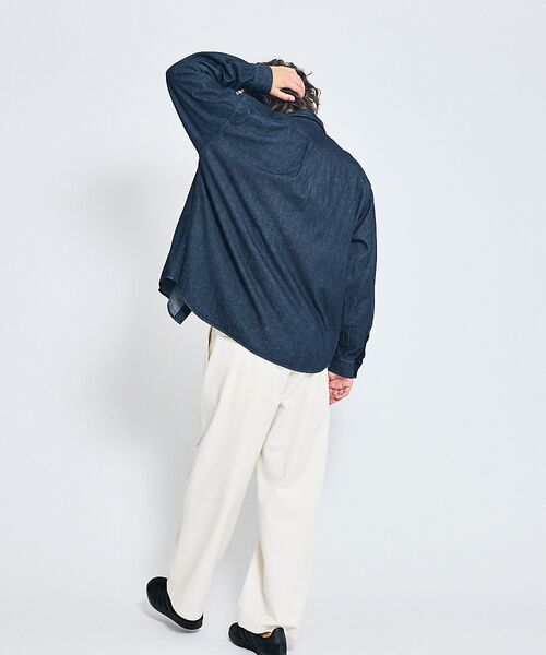 ABAHOUSE / アバハウス シャツ・ブラウス | 7.5オンス オーバーサイズ デニムシャツ / ライトオンスデニム | 詳細11