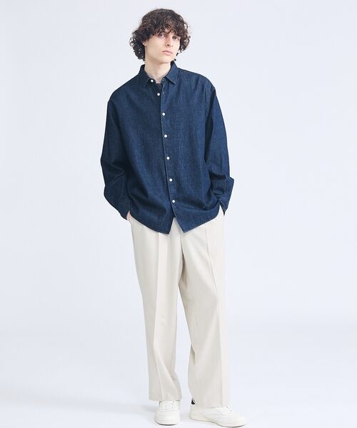 ABAHOUSE / アバハウス シャツ・ブラウス | 7.5オンス オーバーサイズ デニムシャツ / ライトオンスデニム | 詳細14