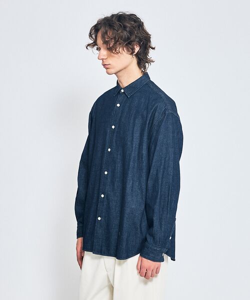 ABAHOUSE / アバハウス シャツ・ブラウス | 7.5オンス オーバーサイズ デニムシャツ / ライトオンスデニム | 詳細2