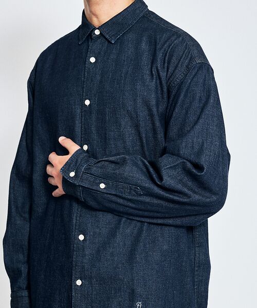 ABAHOUSE / アバハウス シャツ・ブラウス | 7.5オンス オーバーサイズ デニムシャツ / ライトオンスデニム | 詳細5