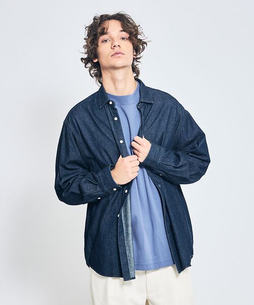 ABAHOUSE / アバハウス シャツ・ブラウス | 7.5オンス オーバーサイズ デニムシャツ / ライトオンスデニム | 詳細9
