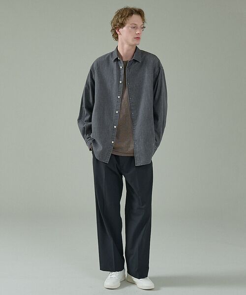 ABAHOUSE / アバハウス シャツ・ブラウス | 7.5オンス オーバーサイズ デニムシャツ / ライトオンスデニム【予約】 | 詳細4