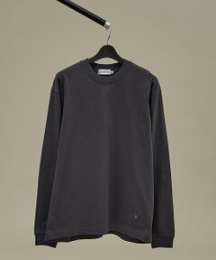 ABAHOUSE / アバハウス Tシャツ | ワンポイント刺繍　クルーネック長袖Tシャツ