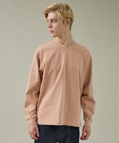 ABAHOUSE / アバハウス Tシャツ | ワンポイント刺繍　クルーネック長袖Tシャツ