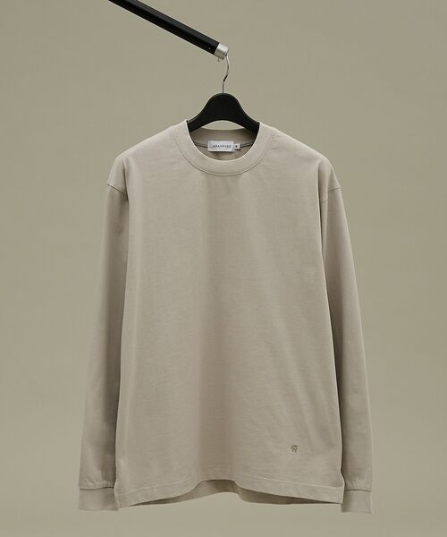 ABAHOUSE / アバハウス Tシャツ | ワンポイント刺繍 クルーネック長袖Tシャツ | 詳細8