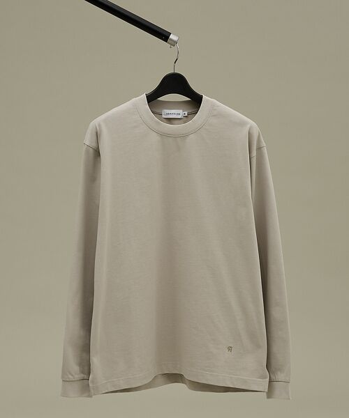 ABAHOUSE / アバハウス Tシャツ | ワンポイント刺繍　クルーネック長袖Tシャツ | 詳細8