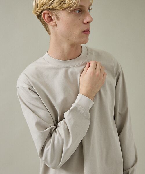 ABAHOUSE / アバハウス Tシャツ | ワンポイント刺繍　クルーネック長袖Tシャツ | 詳細9