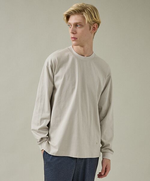 ABAHOUSE / アバハウス Tシャツ | ワンポイント刺繍　クルーネック長袖Tシャツ | 詳細10