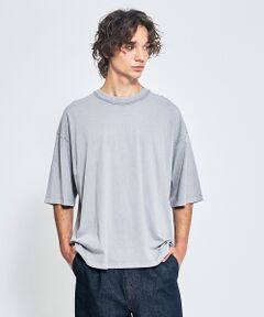 ABAHOUSE / アバハウス Tシャツ | 【ヴィンテージ加工】パウダーウォッシュ 半袖Tシャツ / オーバーサイズ