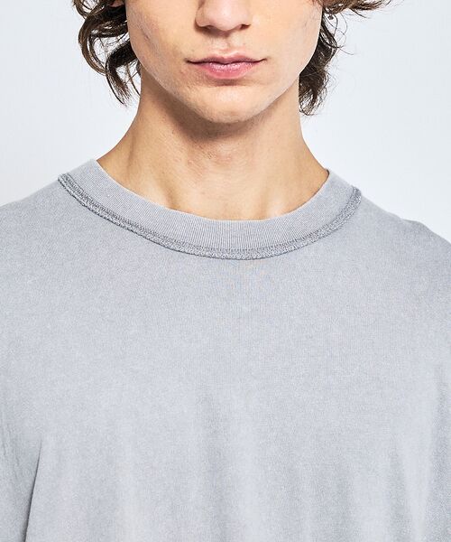 ABAHOUSE / アバハウス Tシャツ | 【ヴィンテージ加工】パウダーウォッシュ 半袖Tシャツ / オーバーサイズ | 詳細3