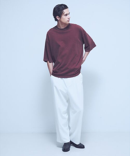 ABAHOUSE / アバハウス Tシャツ | 【ヴィンテージ加工】パウダーウォッシュ 半袖Tシャツ / オーバーサイズ | 詳細8
