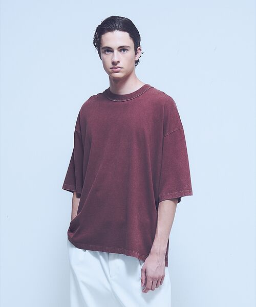 ABAHOUSE / アバハウス Tシャツ | 【ヴィンテージ加工】パウダーウォッシュ 半袖Tシャツ / オーバーサイズ | 詳細11