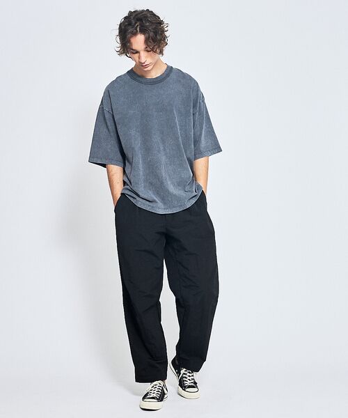 ABAHOUSE / アバハウス Tシャツ | 【ヴィンテージ加工】パウダーウォッシュ 半袖Tシャツ / オーバーサイズ | 詳細13