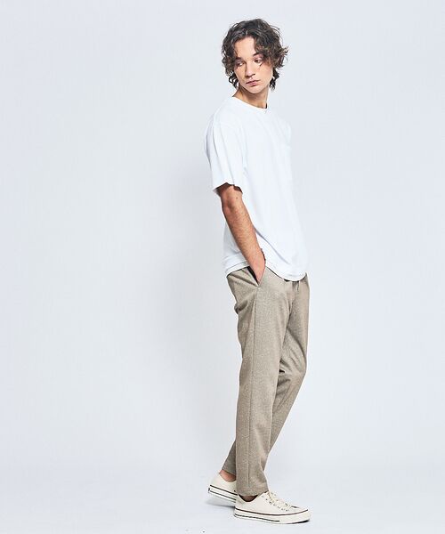 ABAHOUSE / アバハウス Tシャツ | キーネック カノコ半袖Tシャツ / フェイクレイヤード | 詳細1