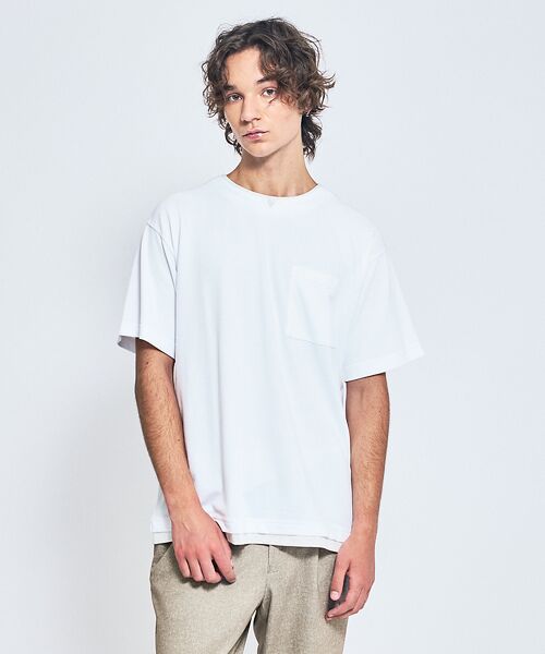 ABAHOUSE / アバハウス Tシャツ | キーネック カノコ半袖Tシャツ / フェイクレイヤード | 詳細9