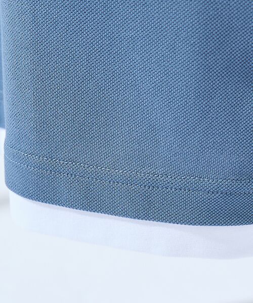 ABAHOUSE / アバハウス Tシャツ | キーネック カノコ半袖Tシャツ / フェイクレイヤード | 詳細12