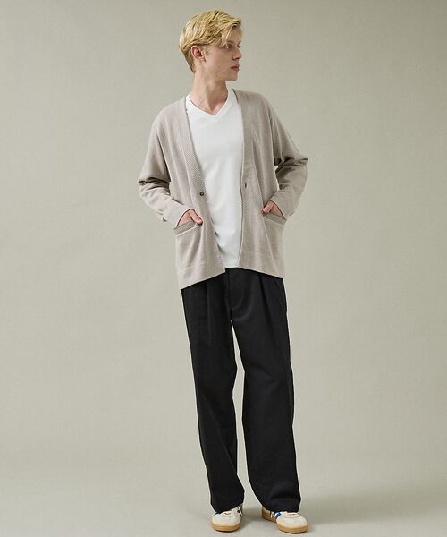 ABAHOUSE / アバハウス カーディガン・ボレロ | バイアスジャガード 1ボタン カーディガン | 詳細1