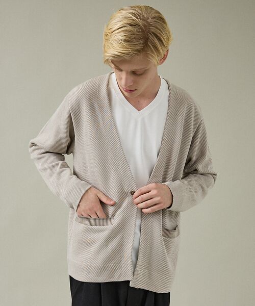 ABAHOUSE / アバハウス カーディガン・ボレロ | バイアスジャガード 1ボタン カーディガン | 詳細11