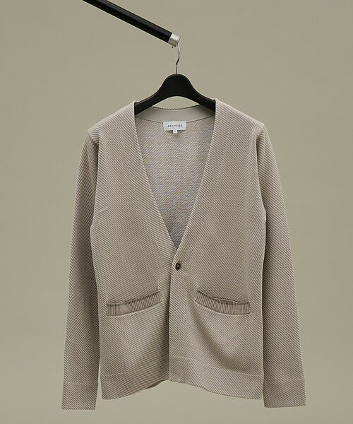 ABAHOUSE / アバハウス カーディガン・ボレロ | バイアスジャガード 1ボタン カーディガン | 詳細2