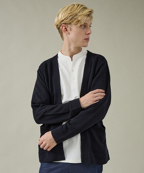 ABAHOUSE / アバハウス カーディガン・ボレロ | バイアスジャガード 1ボタン カーディガン | 詳細20