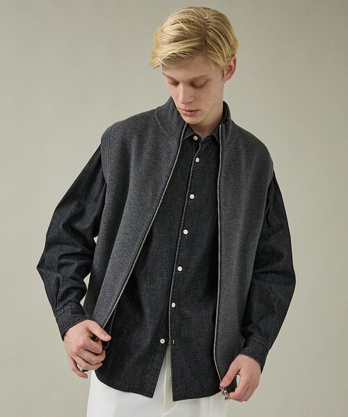 ABAHOUSE / アバハウス ニット・セーター | 12ゲージ ドライバーズニットベスト / ダブルジップ | 詳細15