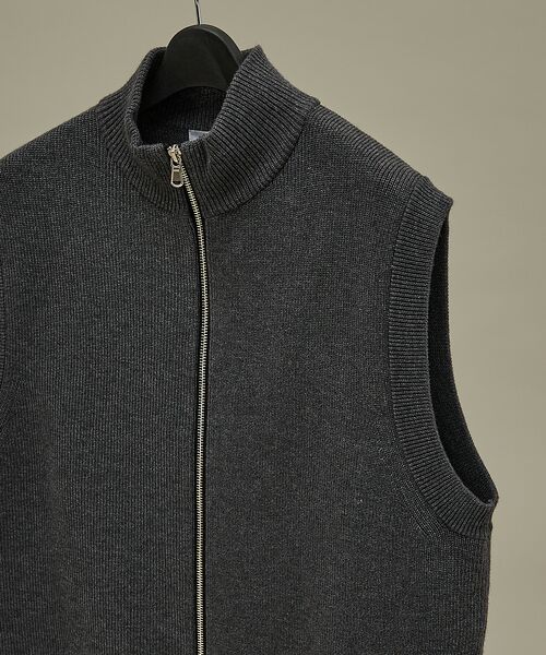 ABAHOUSE / アバハウス ニット・セーター | 12ゲージ ドライバーズニットベスト / ダブルジップ | 詳細9