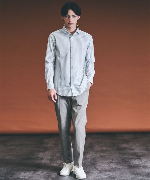 ABAHOUSE / アバハウス パンツ | 【360°ストレッチ】ノータック リバーポンチ イージーパンツ / スリムテーパ | 詳細6