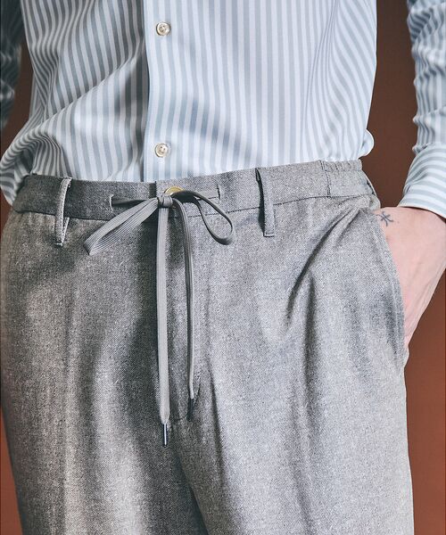 ABAHOUSE / アバハウス パンツ | 【360°ストレッチ】ノータック リバーポンチ イージーパンツ / スリムテーパ | 詳細7