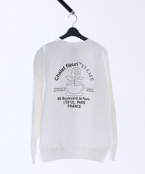 ABAHOUSE / アバハウス スウェット | cafe graphic バックプリント スウェット オーバーサイズ / ユニセ | 詳細4