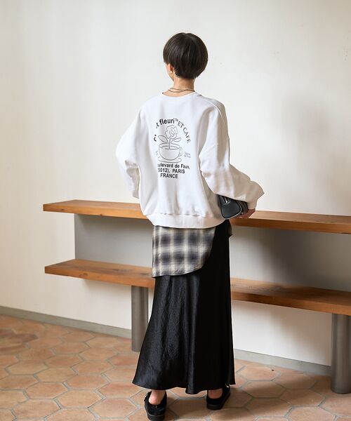 ABAHOUSE / アバハウス スウェット | cafe graphic バックプリント スウェット オーバーサイズ / ユニセ | 詳細8