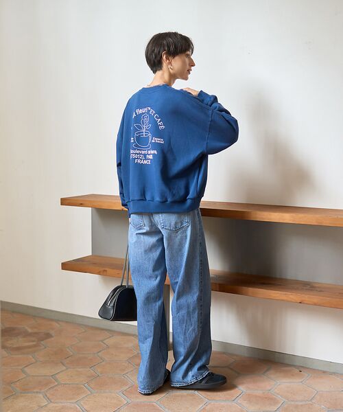 ABAHOUSE / アバハウス スウェット | cafe graphic バックプリント スウェット オーバーサイズ / ユニセ | 詳細14