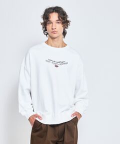 ABAHOUSE / アバハウス スウェット | cafe graphic フォトプリント スウェット オーバーサイズ / ユニセ