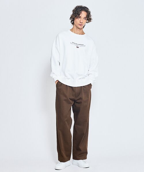 ABAHOUSE / アバハウス スウェット | cafe graphic フォトプリント スウェット オーバーサイズ / ユニセ | 詳細1