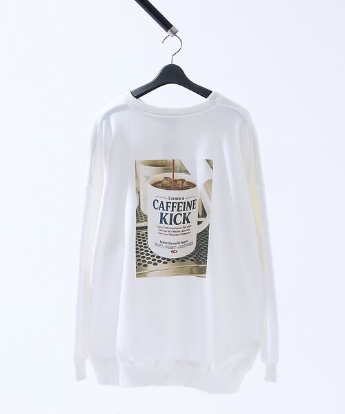 ABAHOUSE / アバハウス スウェット | cafe graphic フォトプリント スウェット オーバーサイズ / ユニセ | 詳細5