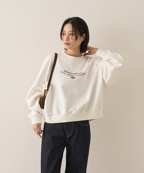 ABAHOUSE / アバハウス スウェット | cafe graphic フォトプリント スウェット オーバーサイズ / ユニセ | 詳細8