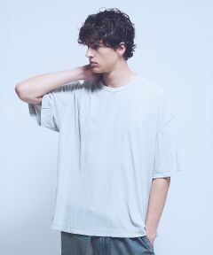 ABAHOUSE / アバハウス Tシャツ | エアプリーツ ストレッチ 半袖Tシャツ / オーバーサイズ