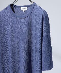 ABAHOUSE / アバハウス Tシャツ | エアプリーツ ストレッチ 半袖Tシャツ / オーバーサイズ