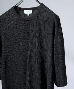 ABAHOUSE / アバハウス Tシャツ | エアプリーツ ストレッチ 半袖Tシャツ / オーバーサイズ