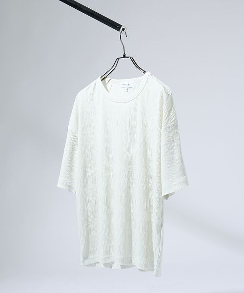 ABAHOUSE / アバハウス Tシャツ | エアプリーツ ストレッチ 半袖Tシャツ / オーバーサイズ | 詳細3