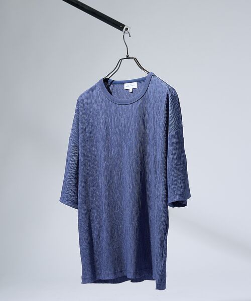 ABAHOUSE / アバハウス Tシャツ | エアプリーツ ストレッチ 半袖Tシャツ / オーバーサイズ | 詳細8