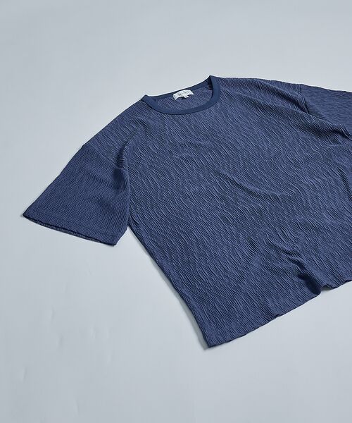 ABAHOUSE / アバハウス Tシャツ | エアプリーツ ストレッチ 半袖Tシャツ / オーバーサイズ | 詳細9